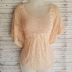 Peach Lace Blouse